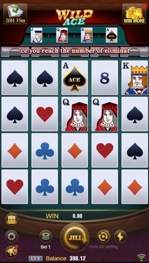 wild ace slot interface