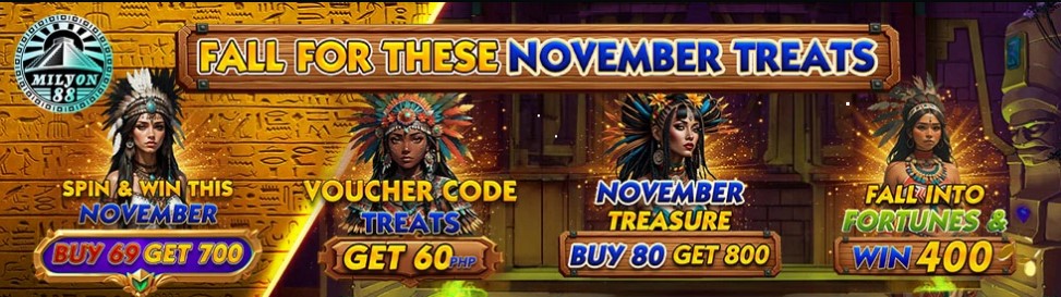 November treats promo at Milyon88 casino