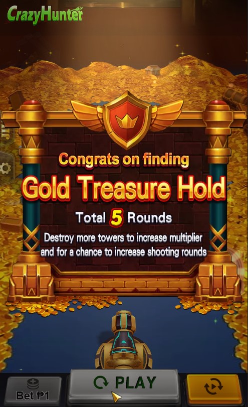 Crazy Hunter Gold Treasure wins