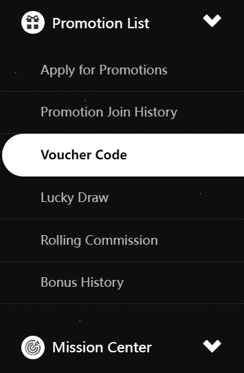 Promotion list voucher code