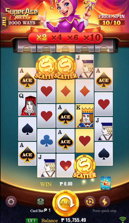 Super ACE Joker 10 free spins