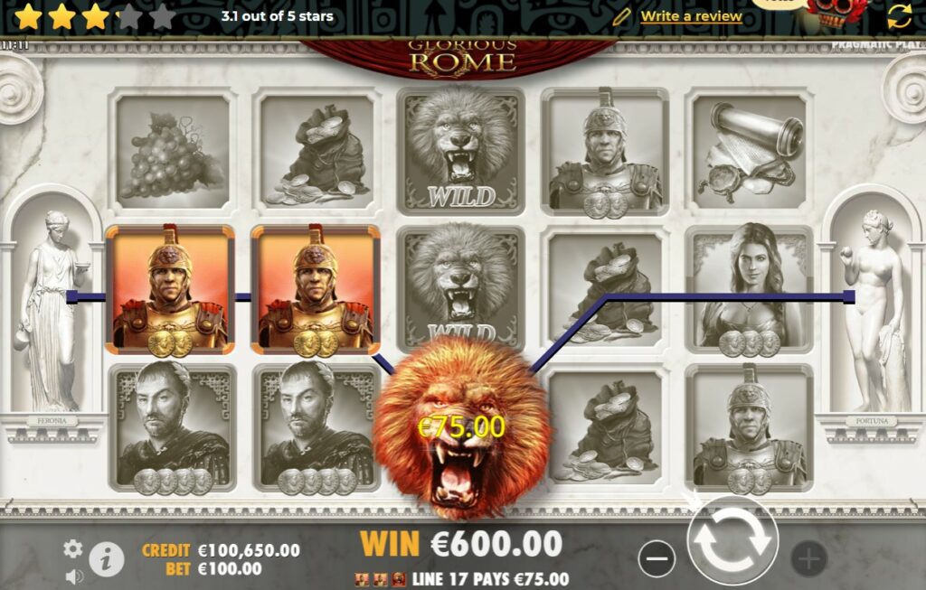 BIG WIN at Glorious Rome slot