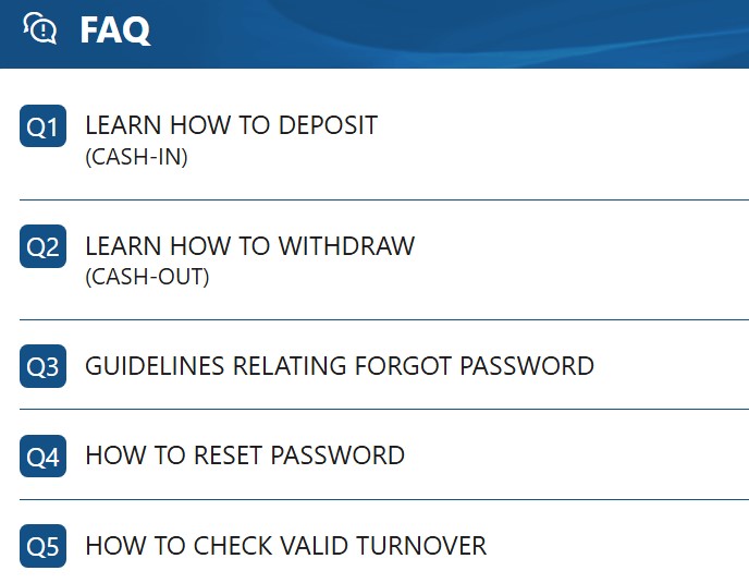 MWCASH CASINO FAQS